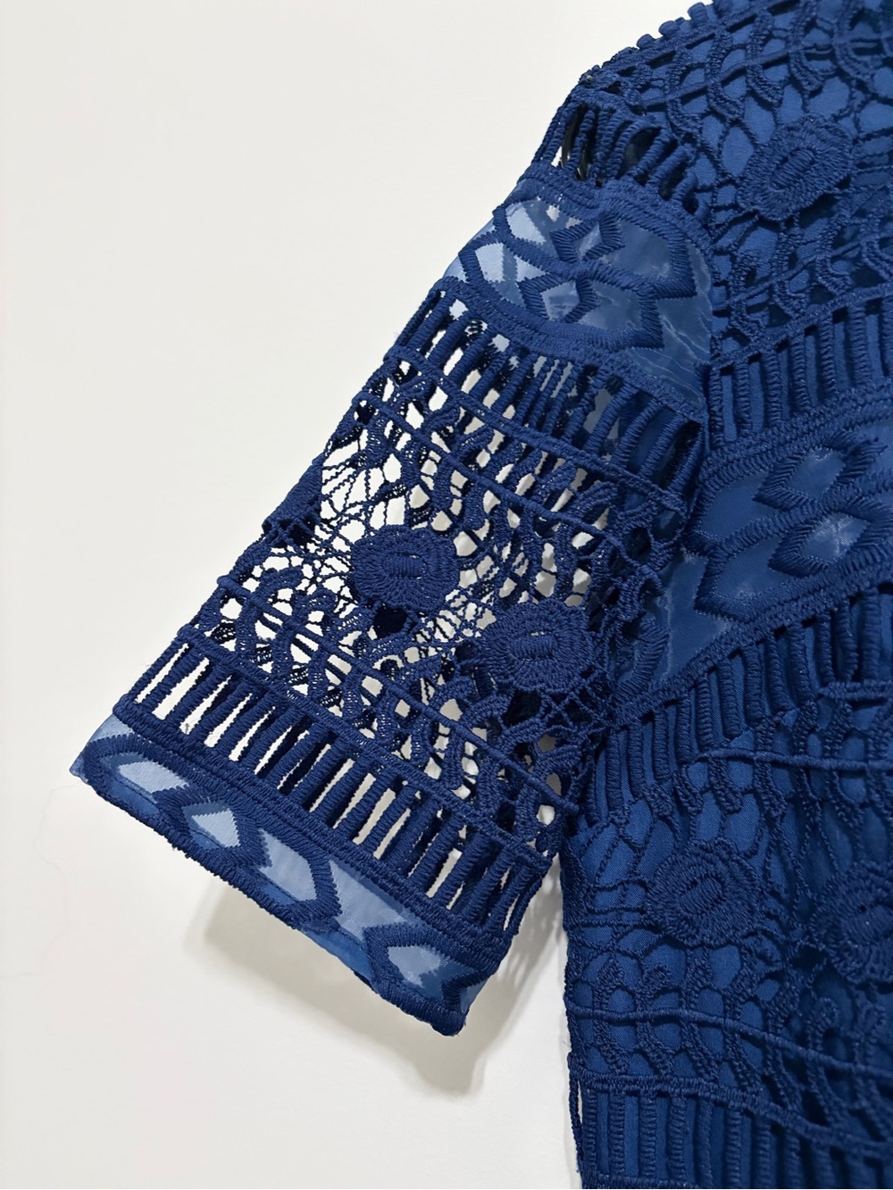 ASOS Navy Lace Midi Dress - Picture 2 of 4